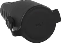 Schuko Kupplung 16A 230V Gummi Stecker Schuko Schutzkontakt VDE IP44 schwarz