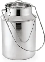Transportkanne Mit Tragebügel und Steckdeckel, 5,5 L, Chromnickelstahl, silber