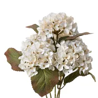 Clayre & Eef Sztuczny kwiat Hortensja 44 cm Biały Plastik