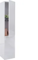 Szafka wisząca HWC-B19, midi szafka wysoka meble łazienkowe, wysoki połysk 150x30cm ~ biały