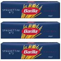 Barilla Spaghettini Nummer 3 Hartweizennudeln Pasta 500g 3er Pack