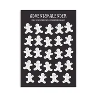 Postkarte Adventskalender LEBKUCHENMÄNNER Weihnachtskalender Postkarte A6
