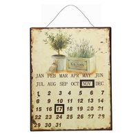 Magnetkalender, Kalender  mit Lavendel Motiv, Nostalgie Garten Dauerkalender