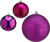 Weihnachtsbaumkugeln Ø 10 cm Lila Kunststoff 10 x 13 x 10 cm