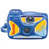Kodak Water Sport 27 Exp - Wasserdichte Einwegkamera (bis zu 15 Meter, ISO 800), blau
