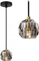 Toolight Pendellampe App586-1Cp Kristall Schwarz 1-Lichtquelle G9 8X8X7-100Cm Einstellbar