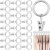 30 Packung Metall Vorhang Clip Ringe Gardinenringe mit Clip Drapery Schwarz 35mm 