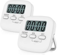 2 Stück Kurzzeitmesser Küchentimer Digital Küchenwecker Stoppuhr Magnet Eieruhr