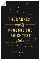 ARTland Poster Dunkle Nacht, helle Sterne Größe: 20x30 cm