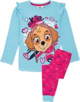 Paw Patrol - Schlafanzug für Mädchen  Langärmlig NS7203 (98) (Blau/Pink)