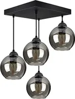 FKL DESIGN Home Deco Deckenlampe Pendellampe Kugel Schwarz Grau Weiß (830-AZ4)