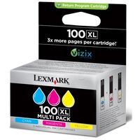 Lexmark Cartridge No. 100XL - 3er-Pack - Hohe Ergiebigkeit - Gelb, Cyan, Magenta - Original - Tintenpatrone LRP