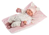 Llorens 84458 NEW BORN - realistická bábika so zvukmi a mäkkým látkovým telom - 44 cm