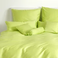 Traumschlaf Uni Mako-Satin Kissenbezüge 40x80 cm apfelgrün