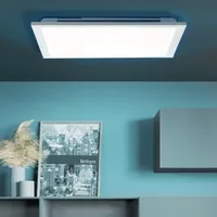 BRILLIANT ALLIE LED lampa sufitowa natynkowa panel metalowy tworzywo sztuczne biały G96946/05 z pilotem