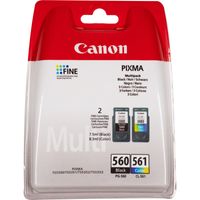 Canon PG-560 čierny a CL-561 farebný multipack, štandardná výťažnosť, 7,5 ml, 8,3 ml, 180 strán, 2 jednotky, multipack