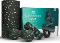 Massagerr Box, Faszienrolle Set mit Massageball, Faszien Duoball, Foam Roller & Kleine Foamroller, Massage Set, Massageroller, Triggerball, Faszienrollen inkl. Stress Ball