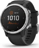 Garmin fenix 6S Solar - smukły multisportowy smartwatch GPS z funkcją ładowania słonecznego zapewniającą do 10 dni pracy na baterii. wyświetlacz 1,2" dla smukłych nadgarstków, z fabrycznie zainstalowanymi aplikacjami sportowymi, wytrzymały i wodoodporny