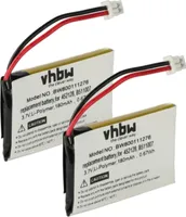 vhbw 2x Akku Ersatz für 452128, B511007 für Wireless Headset Kopfhörer (180 mAh, 3,7 V, Li-Polymer)