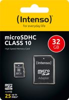 SD MicroSD Card 32GB Intenso Class10 inkl. SD Adapter
