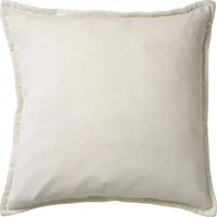 CAITH - Kissenbezug 50x50 cm - 100 % Baumwoll-Velours - Snow White - Weiß