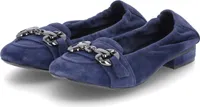 Kaerlek Damen Ballerinas Blau Rauleder Größe: 40