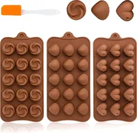 3 Stück Schokoladenform ohne BPA-Schokoladen-Lebensmittelqualität,Silikonformen Antihaftbeschichtung zur Herstellung von Schokoladen-Muffin-Kuchen