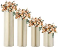 4 Stück Hochzeit Karton Blumenständer Blumenhalter Weiß Kerzenhalter Für Hochzeit Dekorationen Party