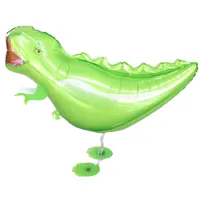 Fóliový balónek Airwalker Zelený dinosaurus, cca 82 x 45 cm