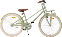 AMIGO Kinderfahrräder Mädchen Urban Aluminium Frame 24 Zoll 35 cm Mädchen Rücktrittbremse Grün