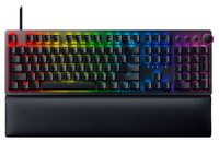 Razer Huntsman V2 optyczna klawiatura do gier z podświetleniem LED RGB, QWERTY US International, przewodowa, czarna, przełącznik Clicky Purple, klawiatura numeryczna