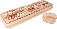 KeySonic Desktop-Set KSKM-8200M-RF (DE) Bezdrôtový pieskový/krémový