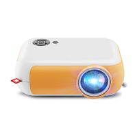 TransJee A10 mini LED projektor, rozlišení 480 x 360, podporuje HD/TF kartu/USB vstup, 3,5 mm audio výstup, žlutý, bílý, evropská norma