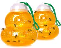 Glasfalle Esschert 5 Stück Wespenfalle Bienenkorb Insektenfalle hängend groß