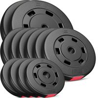 Hop-Sport 60kg Hantelscheiben 30 mm - Gewichte Hantel Sets 2x10, 6x5, 4x2,5 kg