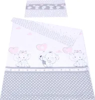 BABYLUX Kinderbettwäsche 2 Tlg. 100 x 135 cm Bettwäsche 112. Elephanten Coral