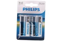 PHILIPS D-Batterien 2 Stück - LR20 - Alkaline-Batterien - Lebensdauer bis zu 5 Jahren - 1,5 V