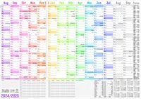 Häfft® Verlag Monats-Wandkalender Rainbow 2024/2025