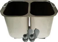 Brotbackzubehör: Doppelbrotbackform + 2 Knethaken für DOMO Brotbackautomat B3955