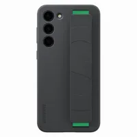Samsung Silicone Grip Cover Etui Samsung Galaxy S23+ Silikonowy Pokrowiec Z Paskiem Na Rękę Czarne (Ef-Gs916Tbegww)