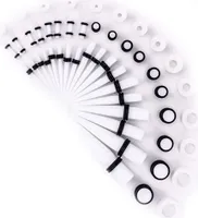 Dehnstäbe und Plugs aus Edelstahl für Ohrlöcher - Tunnel in Größen 1.6mm bis 10mm 50 teiliges Set