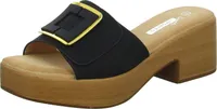 living UPDATED Damen-Pantolette mit Keilabsatz Schwarz-Braun, Farbe:schwarz, EU Größe:36