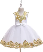 Paillettenkleid für Kinder mit V-Ausschnitt Halloween Weihnachten Tutu Prinzessin Mädchen Laufstegrock Weiß Größe 140 cm