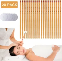 20 PACK Natürliche Ohrenschmalz, Ohrkerzen, Reiniger Entfernung Coning Duftkerzen Ohrenkerzen Ohrenschmalz entfernen mit 5 Schutzscheiben