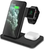 3 in 1 15W Schnellaufladen Dock Wireless Ladegerät für Iphone 11 XS XR X 8 Apple Watch 5 4 3 Airpods Pro