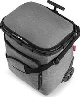reisenthel carrycruiser plus, Einkaufstrolley mit Thermofach, Einkaufskorb, aus recyceltem PET, Frame Twist Silver, 46 L, OF7052