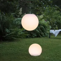 Star Trading Solardekoration Globy, Weglampe, Kugel, Erdspieß, Weiß, LED, Warmweiß, Dämmerungssensor, Außenbereich, 25 cm