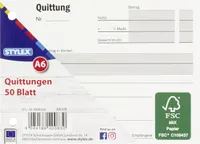 Stylex 40083 Quittungen, DIN A6, 50 Blatt,