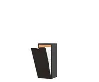 Szafka łazienkowa CAPRI 811 35 cm czarna mat z koszem