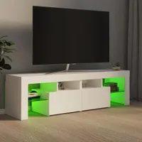 vidaXL TV skříňka s LED osvětlením bílá 140x36,5x40 cm